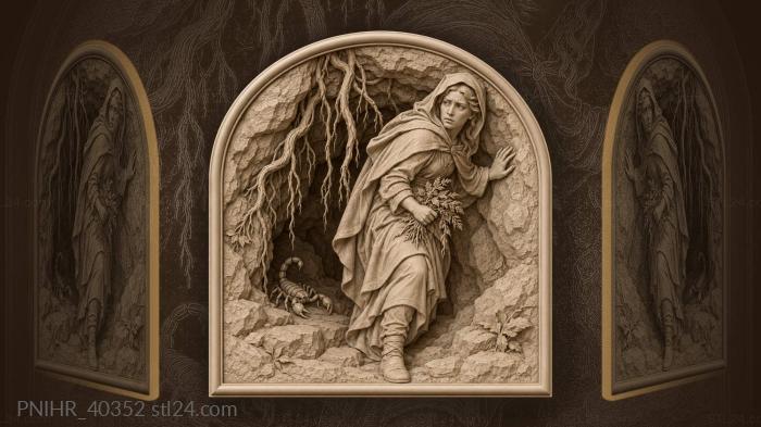 Cloaked traveler slips beyond waiting scorpion 3d STL model