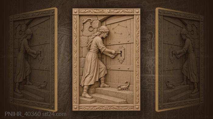 Key turns inside the locked underground door 3d STL model
