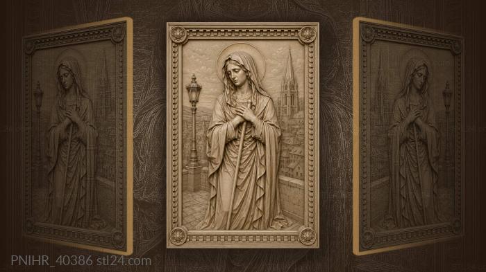 Haloed woman by the lamppost 3d STL model