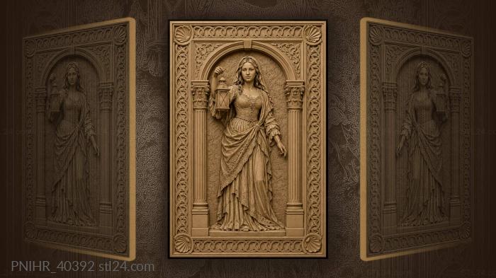 Lantern glow inside the columned niche 3d STL model