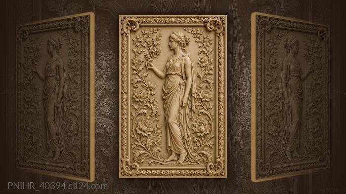 Laurel garland around branch bearer 3d STL model
