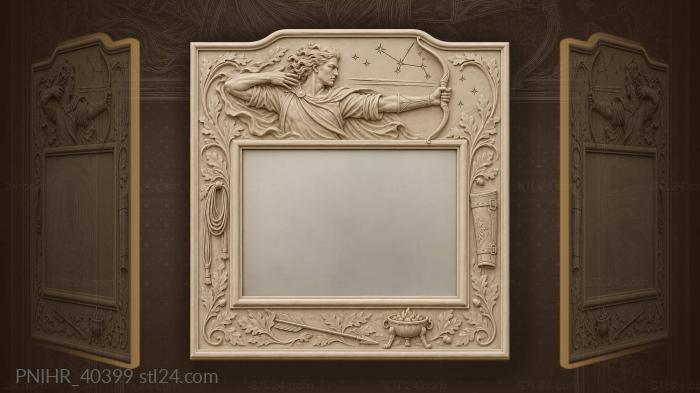 Archer releasing arrow constellation crest 3d STL model