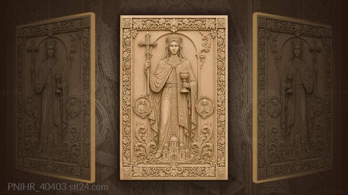 Roundels with faces around the saint 3d STL model