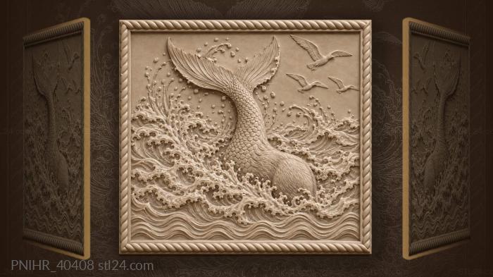 Sea goat lashes foam skyward 3d STL model