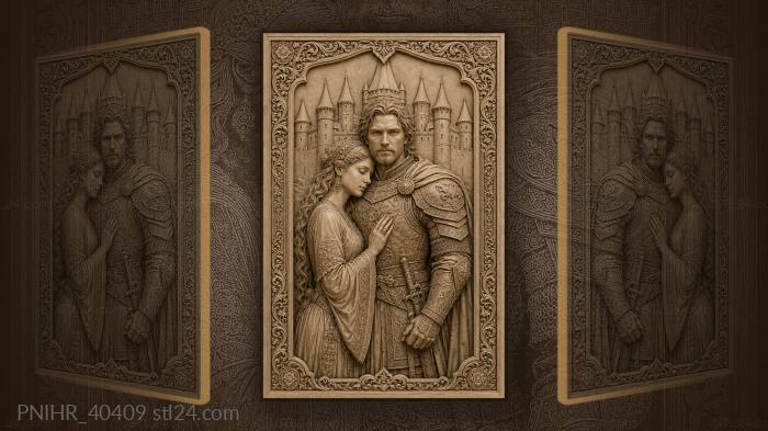 Warriors farewell tender embrace 3d STL model