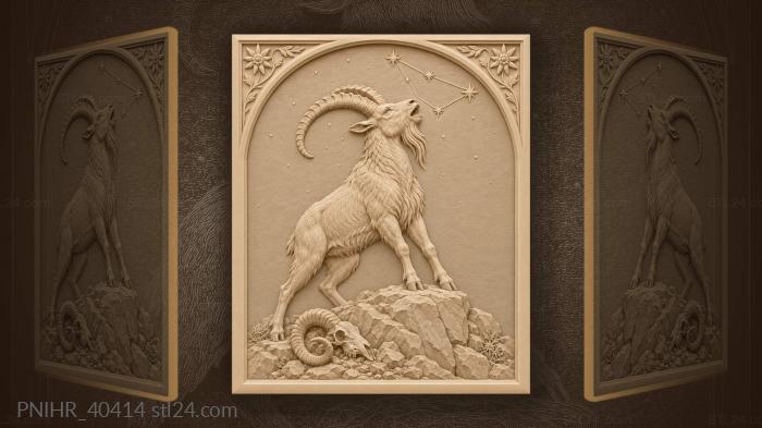 Mountain goat night call stars 3d STL model