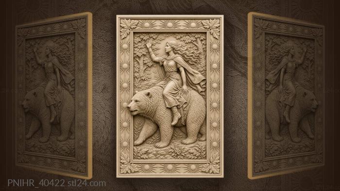 Bear striding through the forest trees 3d STL model