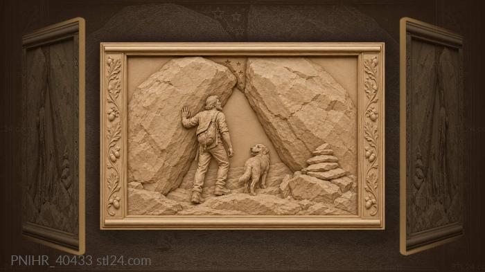 Traveller’s gate mountain stone cairn 3d STL model
