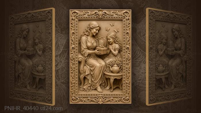 Warm moment gift young girl 3d STL model