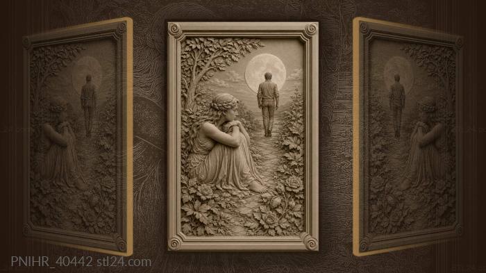 Moonlit farewell tender moment 3d STL model