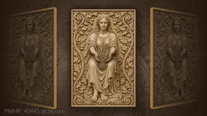Herbalist with oak leaves and acorns 3d STL model
