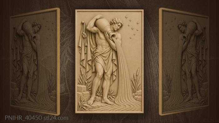Water bearer pouring endless stream 3d STL model