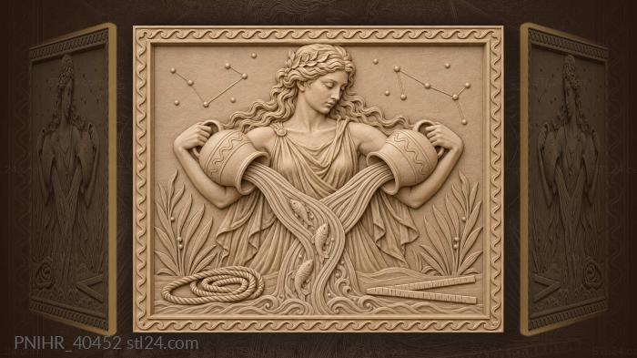 Jugs braiding with fish constellation 3d STL model