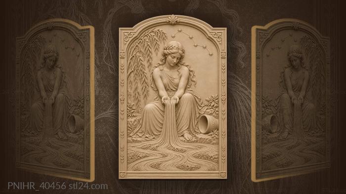 Aquarius pours a delta beneath the stars 3d STL model