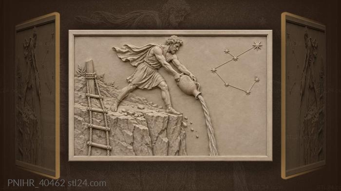 Hero with amphora at the cliff 3d STL model
