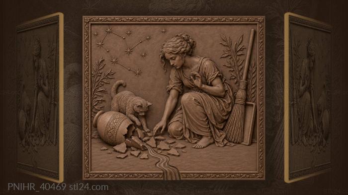 Broken vessel endless flowing water 3d STL model