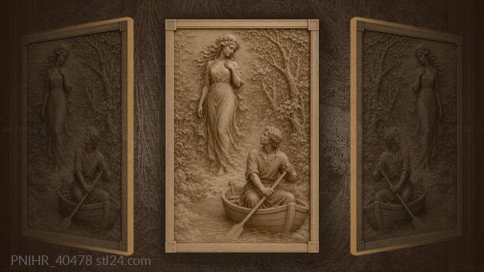 Coastal meeting floral crown woman 3d STL model