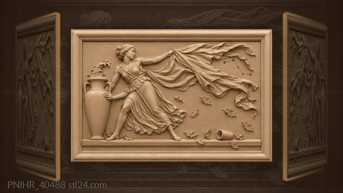 Wind and amphora swirling fabric 3d STL model