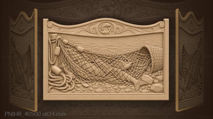 Beach haul brimming with silver fish 3d STL model