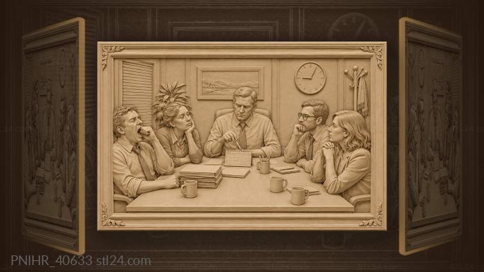 Monday begins with a business meeting 3d STL model