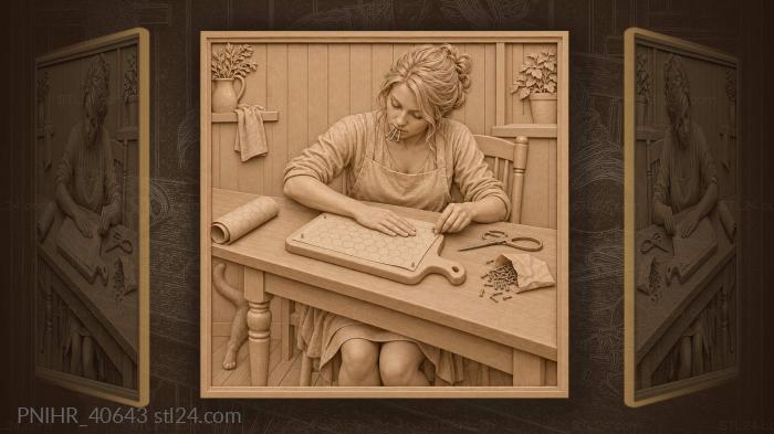 Bee work preparation table scene 3d STL model