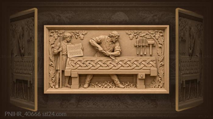 Carver at work double meander design 3d STL model