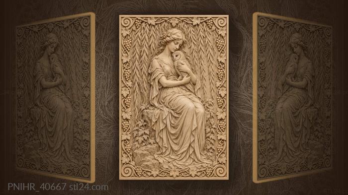 Owl held close under a willow 3d STL model