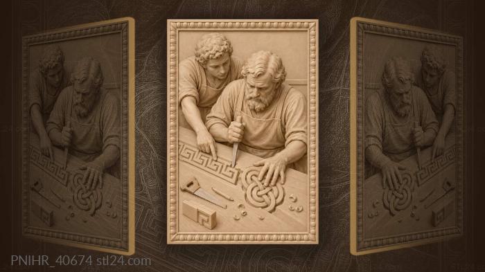 A knot cuts the meander short 3d STL model