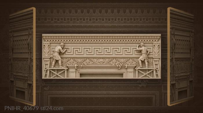 Continuous meander classic border design 3d STL model