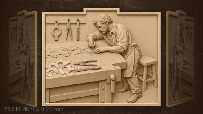 Workshop key pattern carver tracing 3d STL model