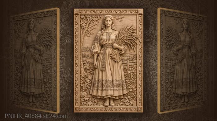 Golden wheat and maiden’s beauty 3d STL model
