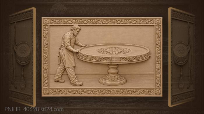 Endless ribbon circling tabletop design 3d STL model