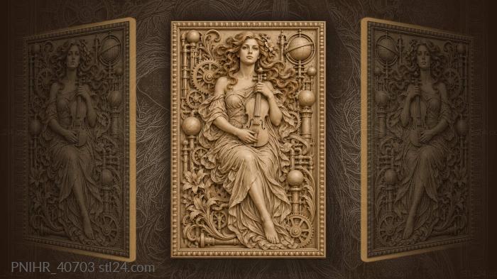 Auburn haired player in machinery 3d STL model