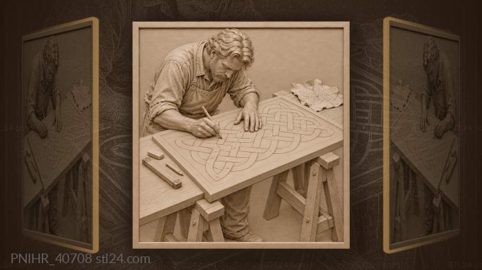 Carver’s initial design pencil sketch 3d STL model
