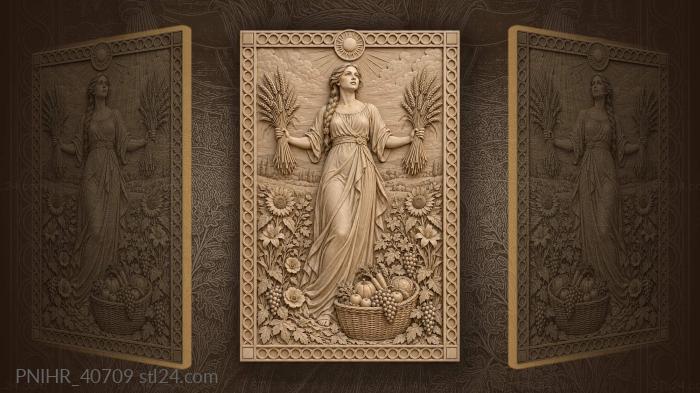 Two sheaves above a basket of vegetables 3d STL model