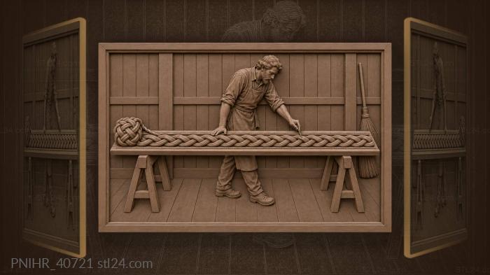 Six-strand plait workshop detail 3d STL model