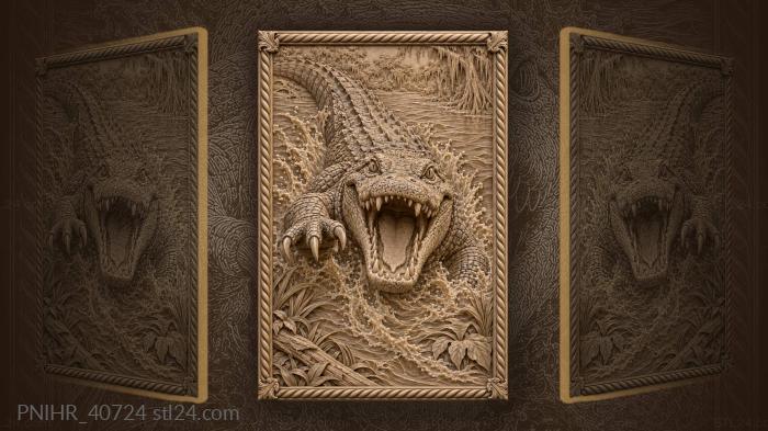 Alligator rising from the swamp 3d STL model