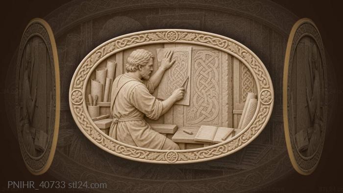 Ancient knotwork tracing and transfer 3d STL model