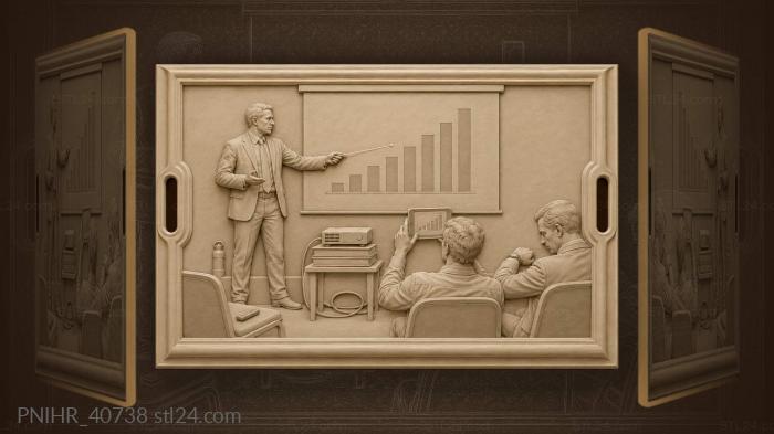Projector presentation vintage scene 3d STL model