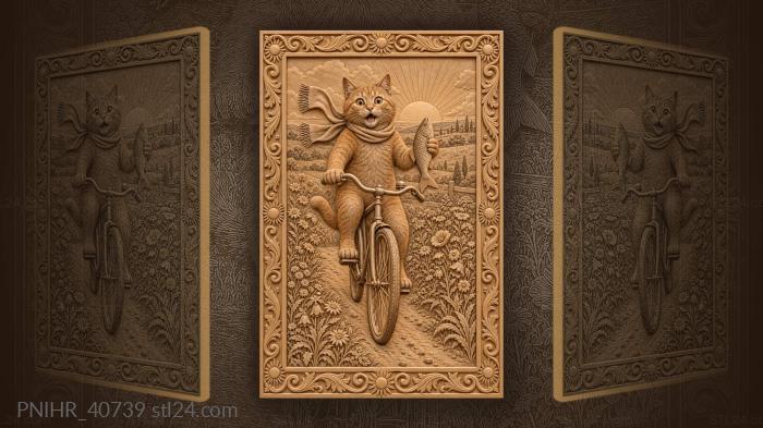 Scarfed rider crossing the flowering field 3d STL model