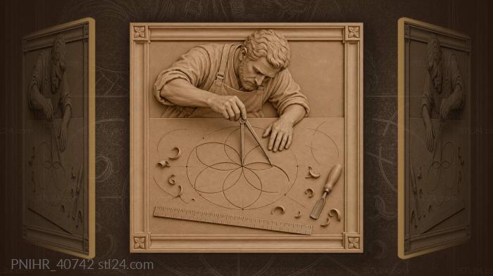 Geometry blooms beneath the moving dividers 3d STL model