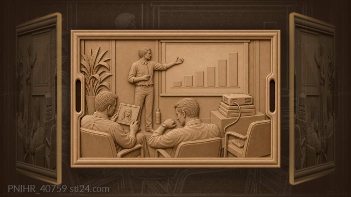 Projector talk vintage presentation scene 3d STL model
