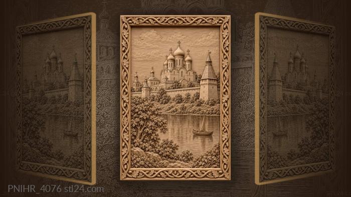 Monastery by the quiet river 3d STL model