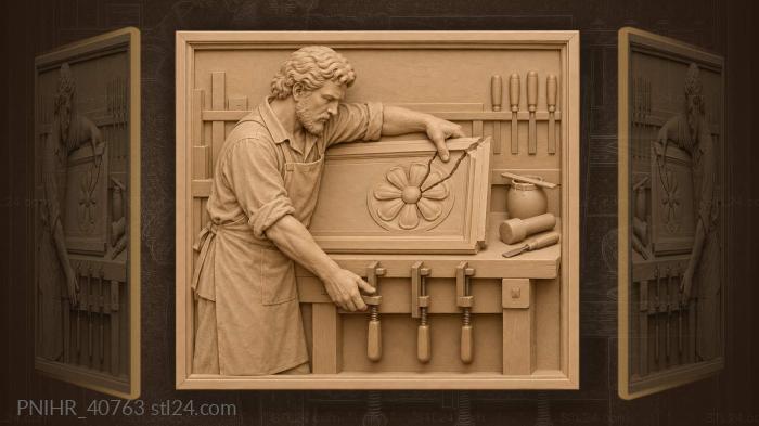 Rosette cracks beneath the mallet 3d STL model