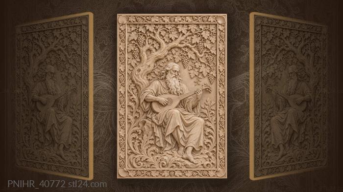 Strings ringing beneath a leafy crown 3d STL model