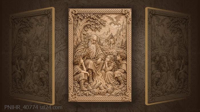 Elder conjures castle adventures by firelight 3d STL model