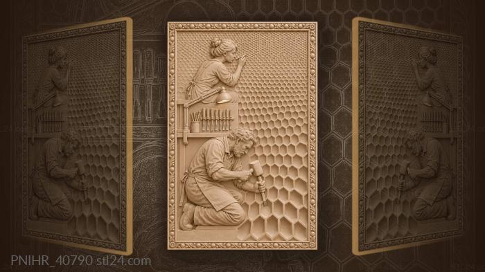 Apprentice etches cells with quiet hands 3d STL model