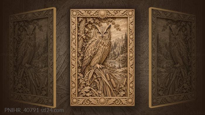 Forest seen through the window opening 3d STL model