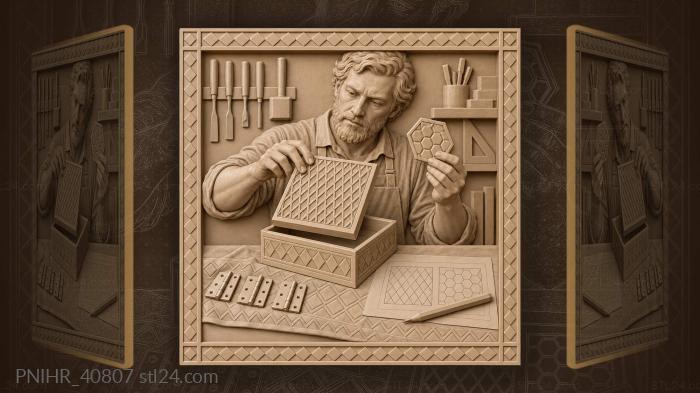 Artisan settles on disciplined diamond pattern 3d STL model