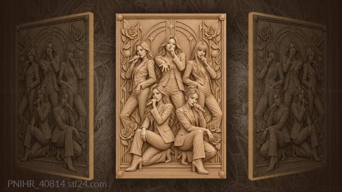 Roses and angles around the group 3d STL model
